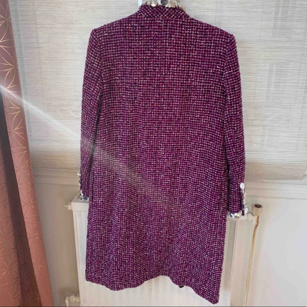 CHANEL Tweed Pearls Jacket Coat size 40/4 CHIC! - Picture 9 of 11
